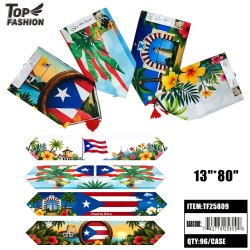 PUERTO RICO TABLE RUNNER 13"X80" 12PC/8BG/96PC/CS