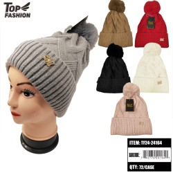 WOMENS 6-COLOR WOOL HAT 72PC/CS