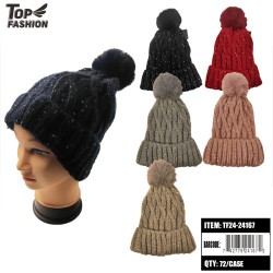 WOMENS 6-COLOR WOOL HAT 72PC/CS