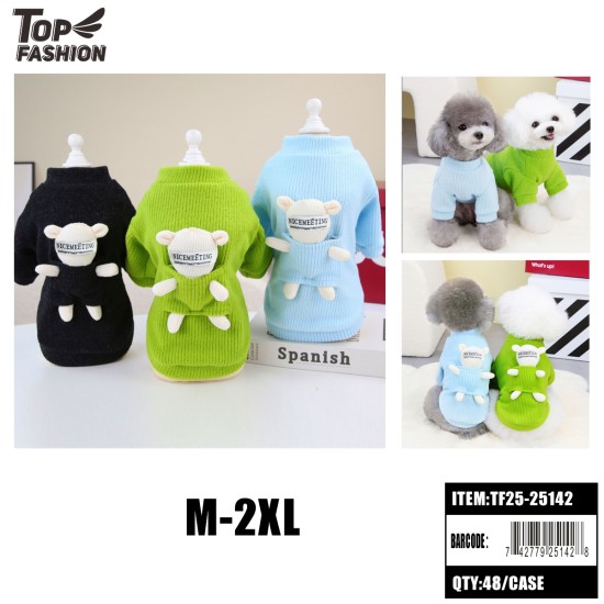 PET SWEATER WITH PLUSH DOLL DESIGN M-XXL 12PC/4BG/48PC/CS