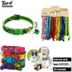ADJUSTABLE PET COLLAR WITH BELL 12PC/20PK/240PC/CS
