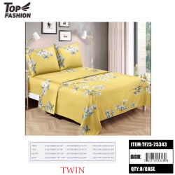 TWIN SIZE 3-PIECE BED SHEET SET 8PC/CS