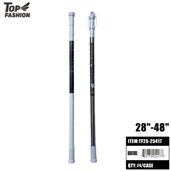 28-48 TENSION ADJUSTABLE SHOWER CURTAIN ROD 2COLOR 24PC/CS