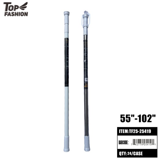 55-102 TENSION ADJUSTABLE SHOWER CURTAIN ROD 2COLOR 24PC/CS