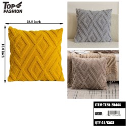 MIXED 3CLR GEOMETRIC CUT VELVET THROW PILLOW 6PC/8BG/48PC/CS