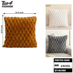 MIXED 3COLORS CUT VELVET ONE SIDE THROW PILLOW 6PC/BG/48PC/CS