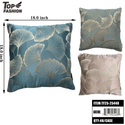 MIXED 3 COLORS GINKGO LEAF THROW PILLOW 6PC/8BG/48PC/CS