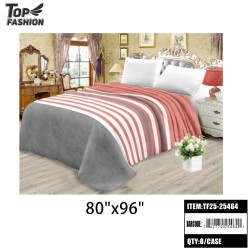 KING SIZE FLANNEL BLANKET MODERN STRIPE DESIGN 8PC/CS