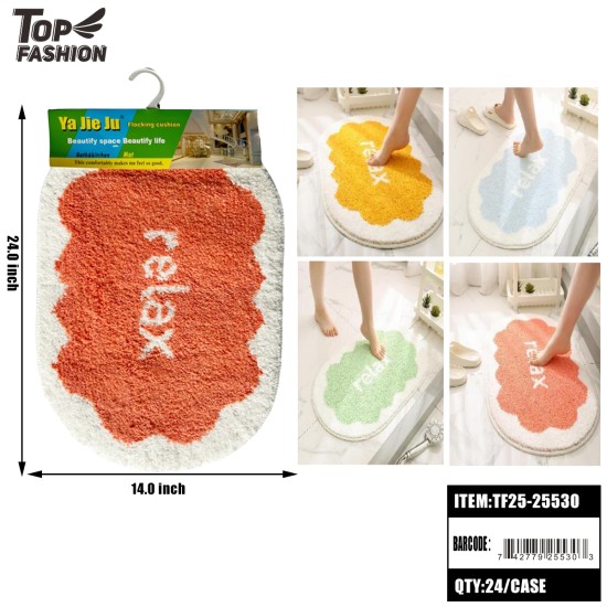 16-24 SOFT ANTI-SLIP BATH MAT 4COLORS 24PC/CS