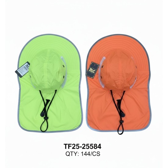 FULL COVER SUN PROTECTION HAT 6COLORS 12PC/12BG/144PC/CS