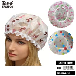 REUSABLE WATERPROOF SHOWER CAP 3COLORS 20DZ/CS