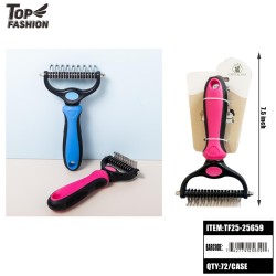 PET DEMATTING RAKE BRUSH 2COLOR 6PC/12BG/72PC/CS