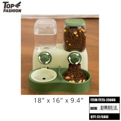 AUTOMATIC PET FOOD & WATER DISPENSER 2COLOR 12PC/CS