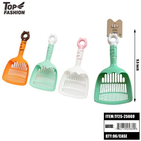 DECORATIVE PET LITTER SCOOP 3COLOR 12PC/8BG/96PC/CS