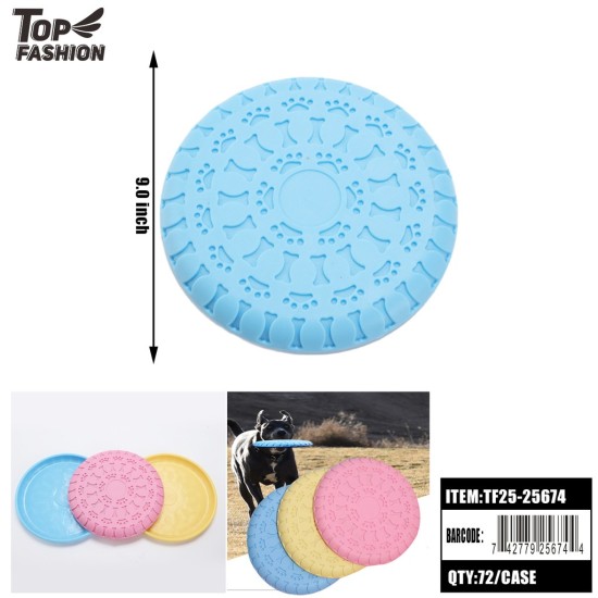 SOFT SILICONE DOG FLYING DISC 3COLOR 12PC/6BG/72PC/CS
