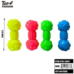 TPR SQUEAKY DUMBBELL DOG TOY 4CLR 12PC/12BG/144PC/CS