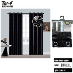 BLACK LINE 84 BLACKOUT CURTAINS 12PC/CS