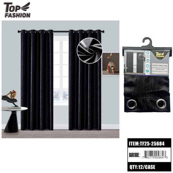BLACK LINE 84 BLACKOUT CURTAINS 12PC/CS