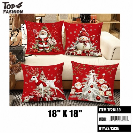 CHRISTMAS PRINTED PILLOW CASE 12PC/6BG/72PC/CS