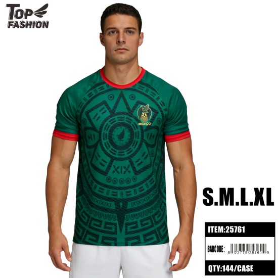 MEXICO GREEN COLOR SPORT T-SHIRT 12PC/12DZ/144PC/CS