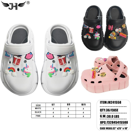 WATER SHOES-WOMENS CLOG 3 COLORS 36PC/CS