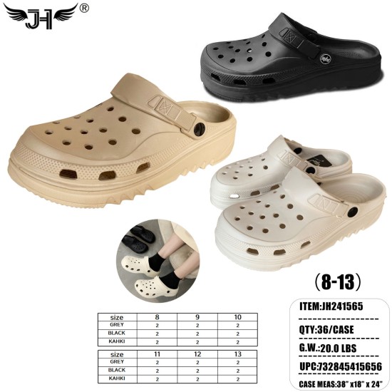 MENS CLOG SHOES 3 COLORS MIX 12PC/3BG/36PC/CS