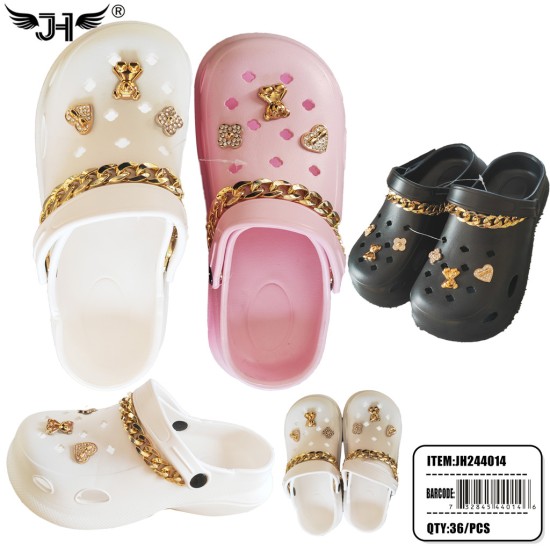 KIDS CLASSIC CLOGS SLIPPER ON WATER SHOES 3 COLORS 36PC/CS