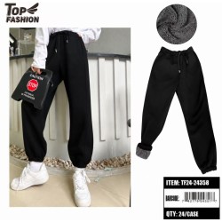 WOMENS BLACK LAMBSKIN CASUAL S-XL PANTS 24PC/CS