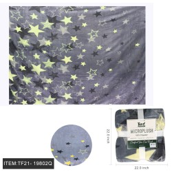QUEEN SIZE STAR PRINTING FLANNEL BLANKET 8PC/CS