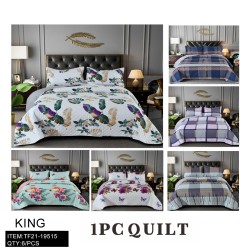 ONE-PIECE SET SIX MIXED QUILTED QUILT KING SIZE 6PC/CS