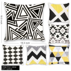 MIX 6COLOR ONE-SIDED PRINTING SUPER SOFT PLUSH PILLOW 12PC/CS