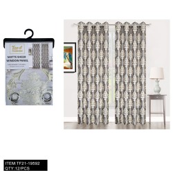 54"*84"X01 GOLDEN SILK JACQUARD LIGHT GRAY CURTAINS 12PC/CS