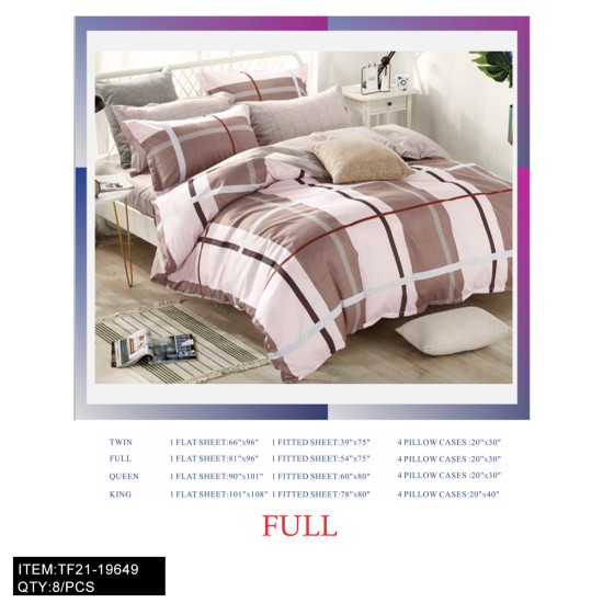 FULL SIZE 6PCS CHEMICAL FIBER PRINTED BEDSHEET  8PC/CS