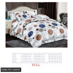 FULL SIZE SIX-PIECE PRINTED BED SHEET 8PC/CS
