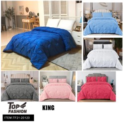 KING ONE PIECE SET 6SOLID  COLOR MIXED  Twisted Quilts 6PC/CS