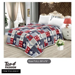 FULL SIZE EAGLE PRINTED FLANNEL BLANKET 8PC/CS