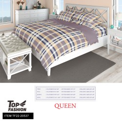 60G QUEEN SIZE PRINTED FABRIC 4-PIECE SET 8PC/CS