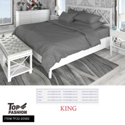 80G KING SIZE DARK GREY BED SHEET 4-PIECE SET 8PC/CS