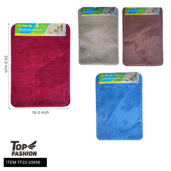 40*60CM MIXED 6 COLORS STRAIGHT PLUSH FLOOR MAT 12PC/CS