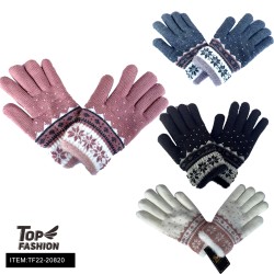4COLORS WOMENS TOUCH SCREEN THERMAL GLOVES 12PC/6DZ/72PC/CS