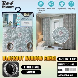 55"*84" 1200GSM EMBROIDERED BLACKOUT CURTAIN 6PC/CS
