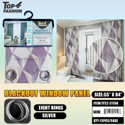 55"*84"5# PURPLE TRIANGLE+WHITE TRIANGLE CURTAIN 12PC/CS