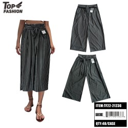 MIXED 3-STYLES VERTICAL STRIP CROPPED PANTS 48PC/CS