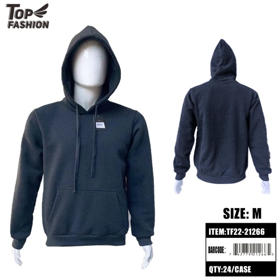 M SIZE  DARK GREY BRUSHED HOODIE 24PC/CS