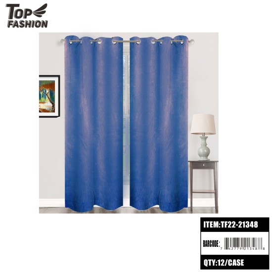 55"*84" 1200GSM BLUE BABY FLEECE FABRIC CURTAIN 12PC/CS