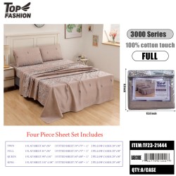 100G FULL SIZE PRINTED BED SHEET 4PIECE SET 8PC/CS