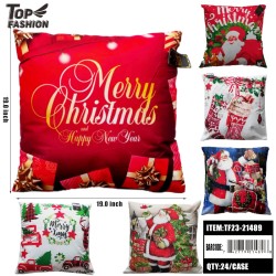 MIX 6 SINGLE-SIDED SUPER SOFT CHRISTMAS PILLOWS 24PC/CS