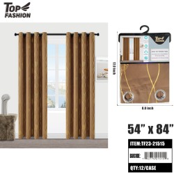 54"*84" HOT STAMPING LINE COFFEE BLACKOUT CURTAIN 12PC/CS