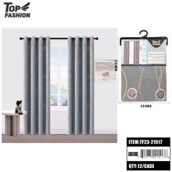 54"*84" HOT STAMPING LINE SILVER BLACKOUT CURTAIN 12PC/CS