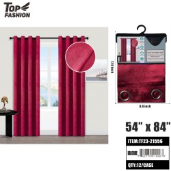 54"*84" RED PATTERN BLACKOUT CURTAIN 12PC/CS